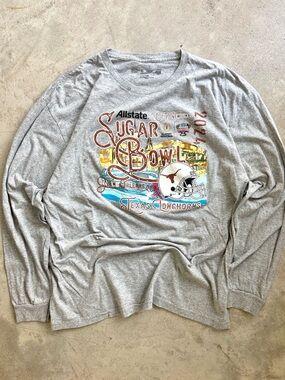 2024 Texas Longhorns Sugar Bowl Grey Men’s Long Sleeve XL 23x30